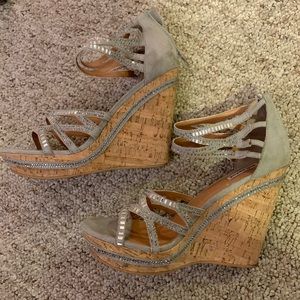 Not rated rhinestone wedge